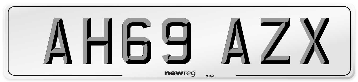 AH69 AZX Number Plate from New Reg